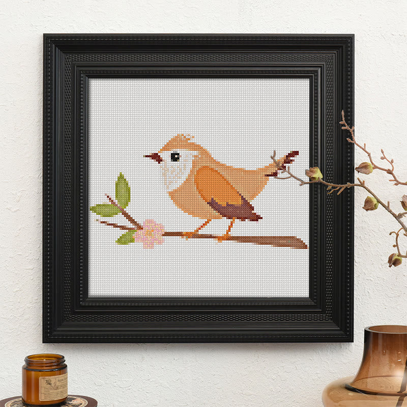  Cross Stitch Kit - Little Wren | Animal Sewing Craft | Beginner Friendly Handicraft  - image 9