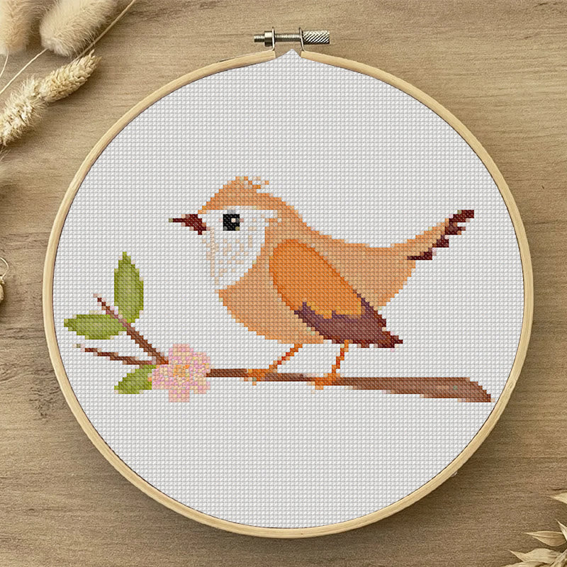 Cross Stitch Kit - Little Wren | Animal Sewing Craft | Beginner Friendly Handicraft  - image 6