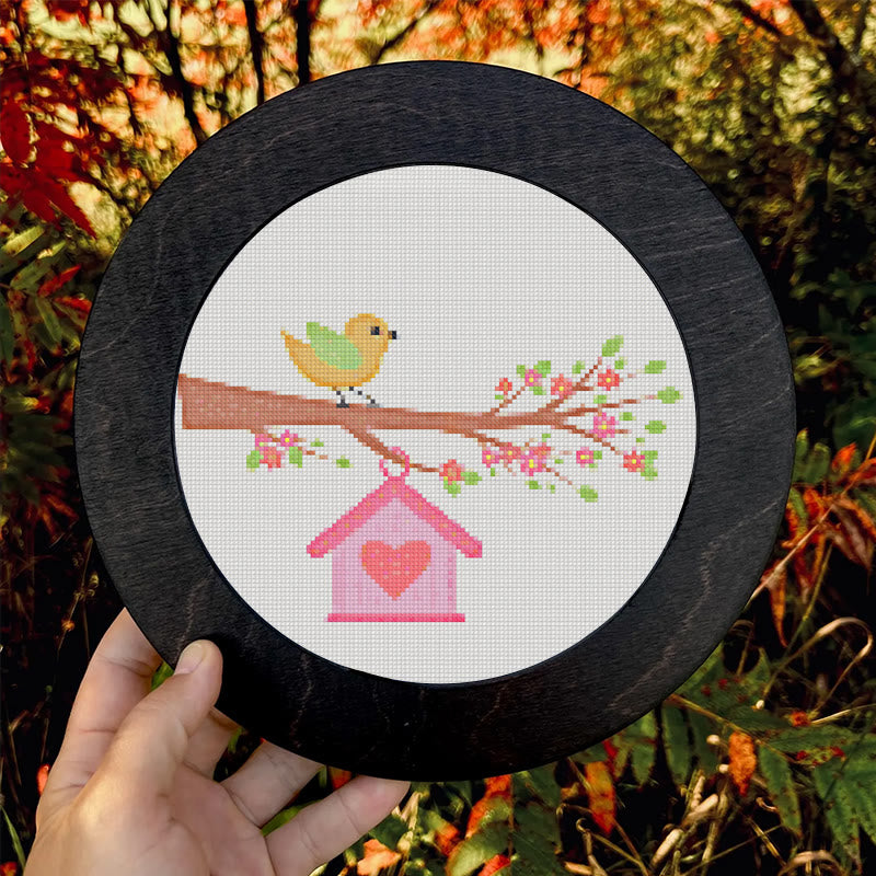  Cross Stitch Kit - Little Bird On A Branch | Creative Wall Decoration | Unique Stitch Artwork - image 8