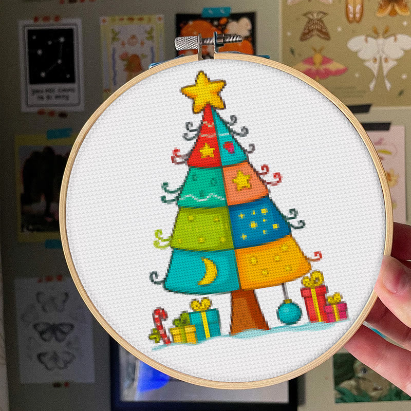  Cross Stitch Kit - Stylish Christmas Tree | Holiday Handmade Gifts | Nice For Christmas Decoration - image 1