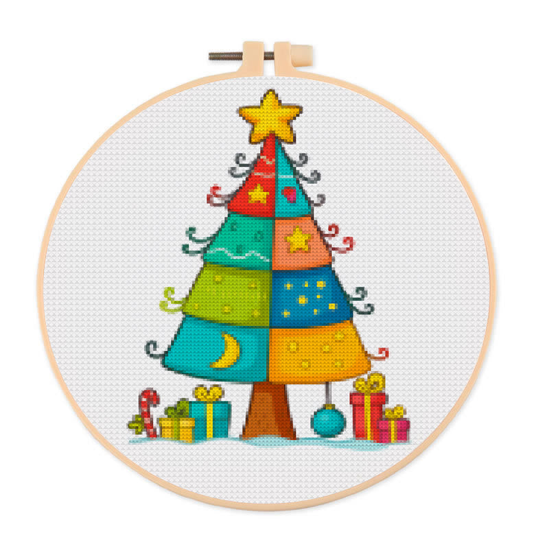  Cross Stitch Kit - Stylish Christmas Tree | Holiday Handmade Gifts | Nice For Christmas Decoration - 20×20cm - image 0