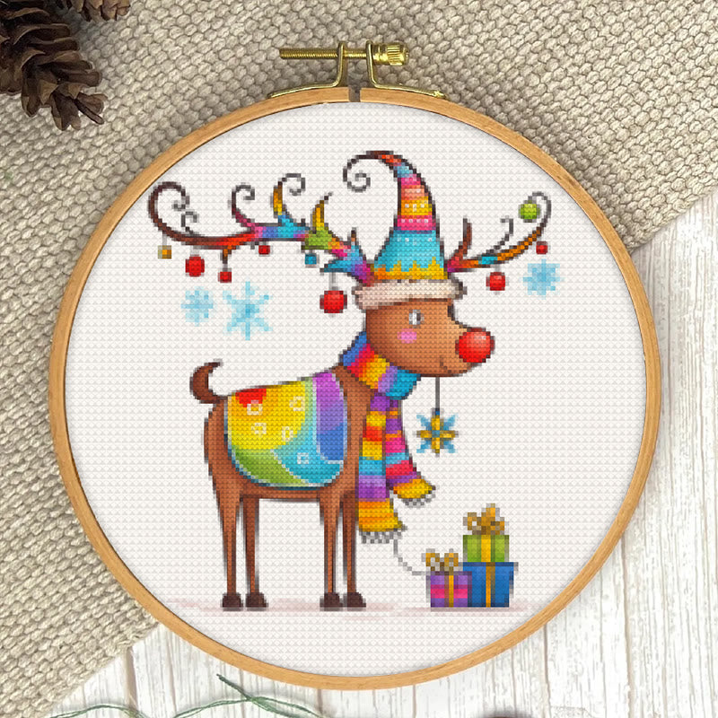  Cross Stitch Kit - Christmas Deer | Diy For Christmas Gift | Perfect For Christmas Tree Decor - image 3