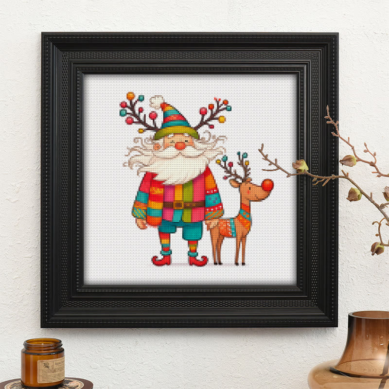  Cross Stitch Kit - Santa Claus And Elk | Christmas Needle Artwork | Christmas Decorative Handicraft - image 9