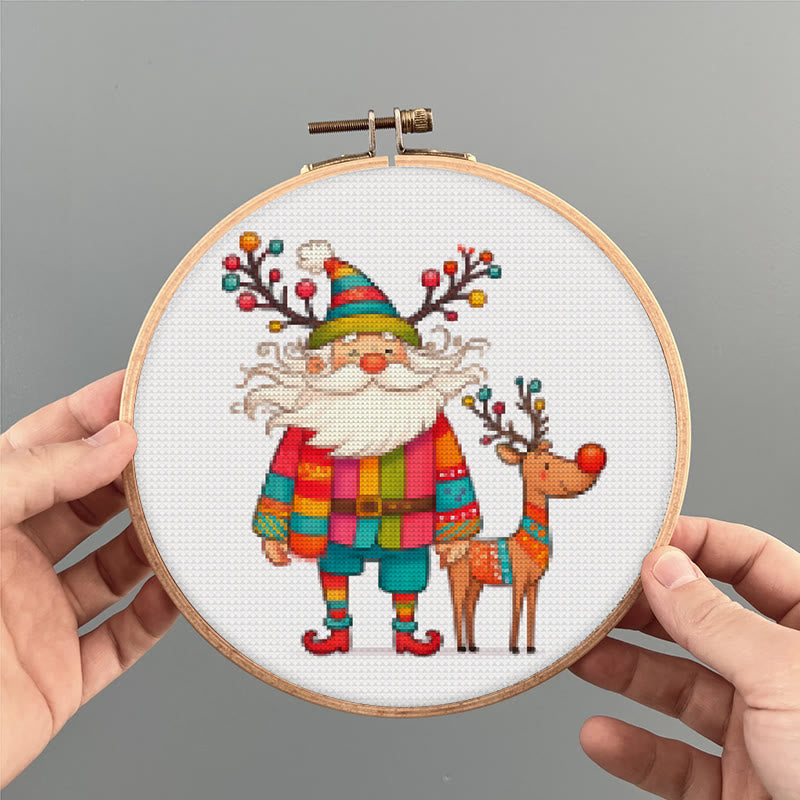  Cross Stitch Kit - Santa Claus And Elk | Christmas Needle Artwork | Christmas Decorative Handicraft - image 7