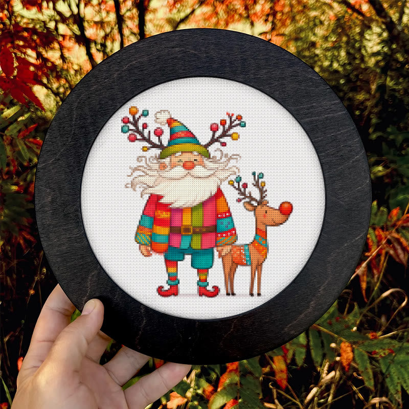  Cross Stitch Kit - Santa Claus And Elk | Christmas Needle Artwork | Christmas Decorative Handicraft - image 8