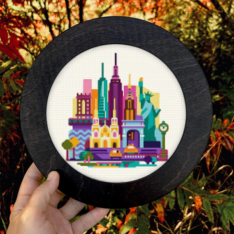  Cross Stitch Kit - Skyscrapers | Fashionable Home Decor | Beginner Stitch Craft - image 8