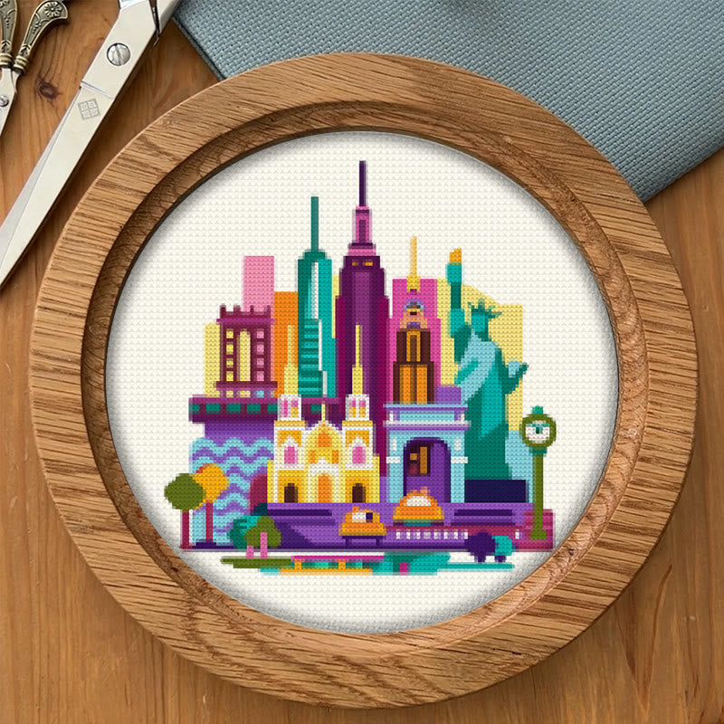  Cross Stitch Kit - Skyscrapers | Fashionable Home Decor | Beginner Stitch Craft - image 7