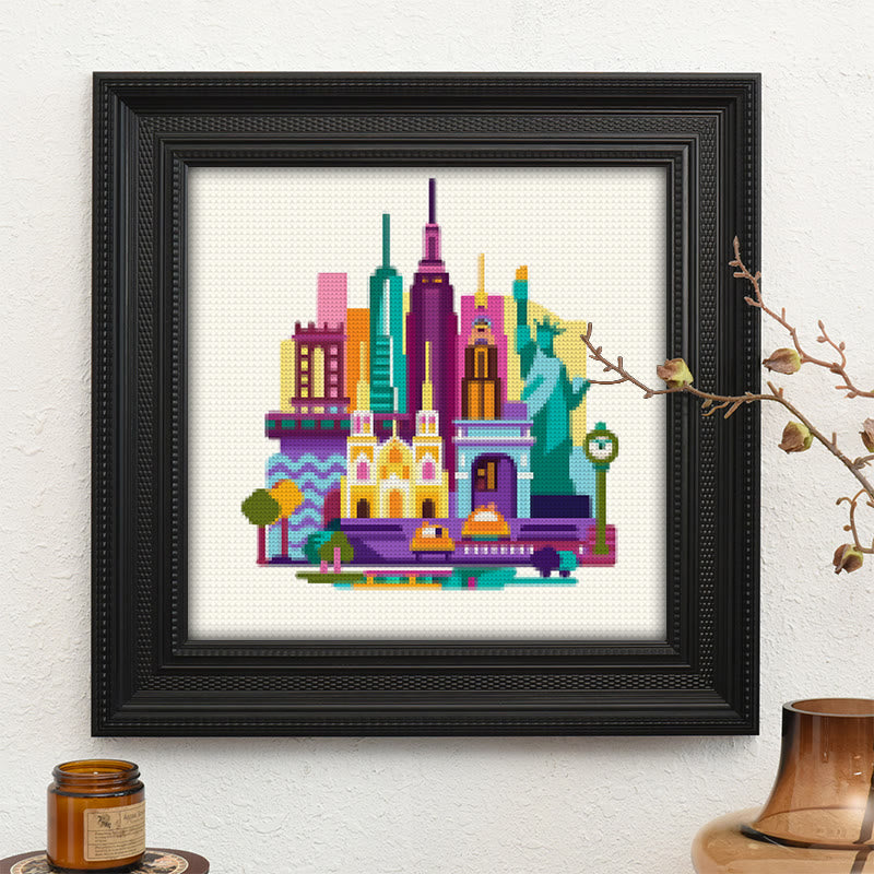  Cross Stitch Kit - Skyscrapers | Fashionable Home Decor | Beginner Stitch Craft - image 9