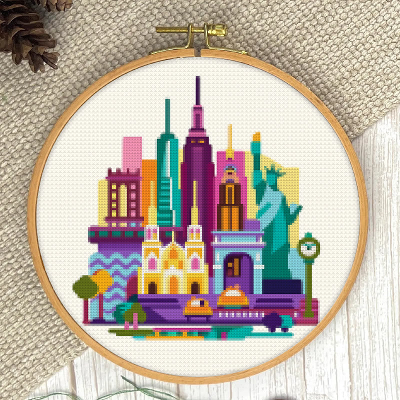  Cross Stitch Kit - Skyscrapers | Fashionable Home Decor | Beginner Stitch Craft - image 6