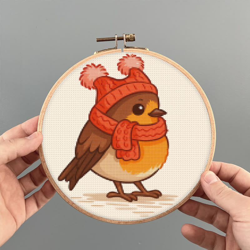  Cross Stitch Kit - Winter Bird | Adorable Animal Craft | Diy Handmade Needlework - image 7