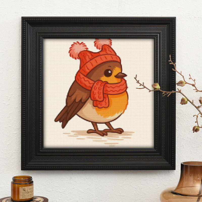  Cross Stitch Kit - Winter Bird | Adorable Animal Craft | Diy Handmade Needlework - image 9