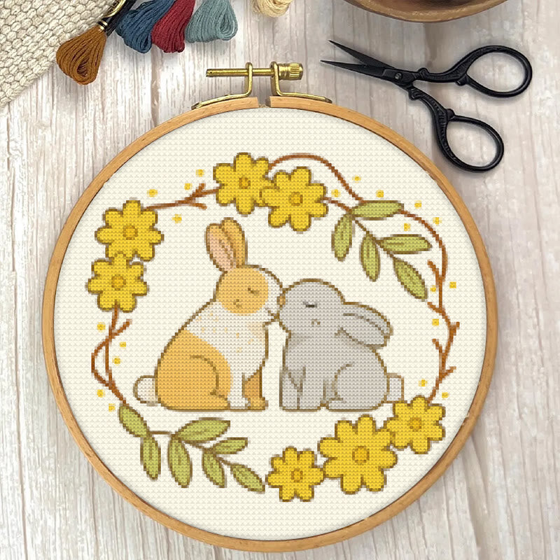  Cross Stitch Kit - Love Rabbit | Nice Wedding Handmade Gifts | Perfect For Lover - image 3