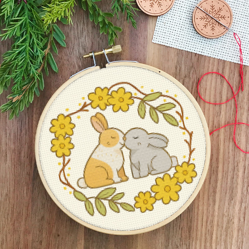  Cross Stitch Kit - Love Rabbit | Nice Wedding Handmade Gifts | Perfect For Lover - image 5