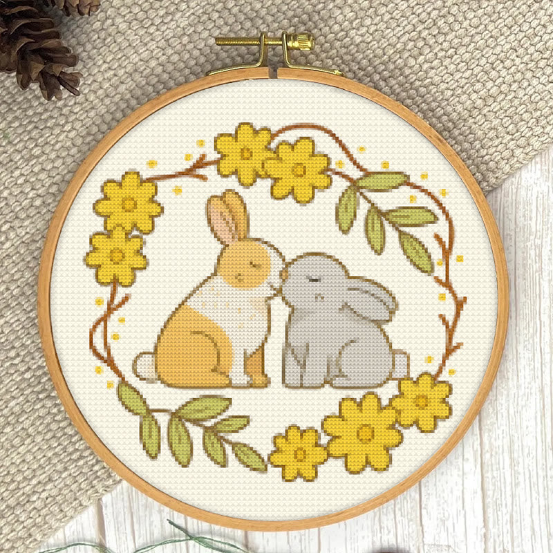  Cross Stitch Kit - Love Rabbit | Nice Wedding Handmade Gifts | Perfect For Lover - image 2