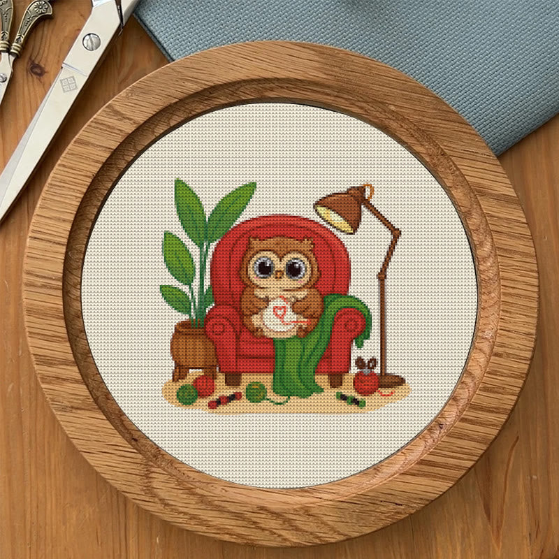  Cross Stitch Kit - Stitching Owl | Nice Gifts For Animal Lovers | Diy Handmade Craft  - image 7