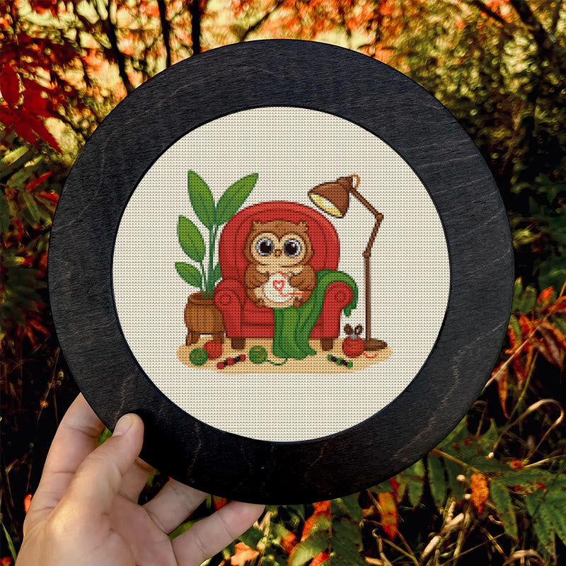  Cross Stitch Kit - Stitching Owl | Nice Gifts For Animal Lovers | Diy Handmade Craft  - image 8