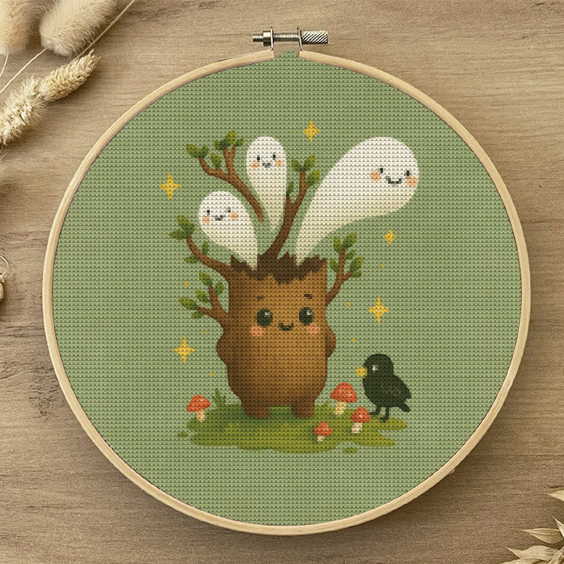  Cross Stitch Kit - Spooky Ghost Tree | Unique Desk Ornament | Perfect Handmade Gifts - image 6