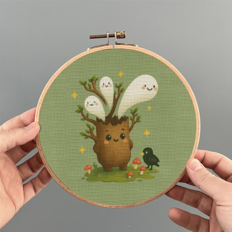  Cross Stitch Kit - Spooky Ghost Tree | Unique Desk Ornament | Perfect Handmade Gifts - image 7