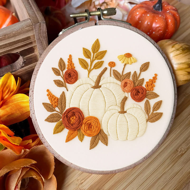 Rubbyoo Embroidery Kit - Botanical Pumpkin | Halloween Wall Hanging | Perfect Decor For Halloween - image 4
