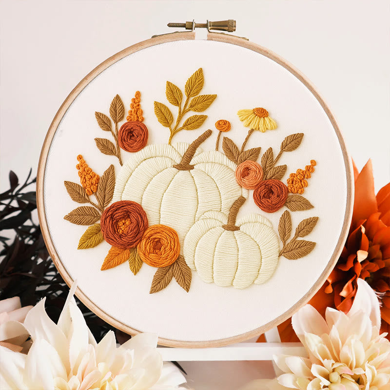 Rubbyoo Embroidery Kit - Botanical Pumpkin | Halloween Wall Hanging | Perfect Decor For Halloween - image 3