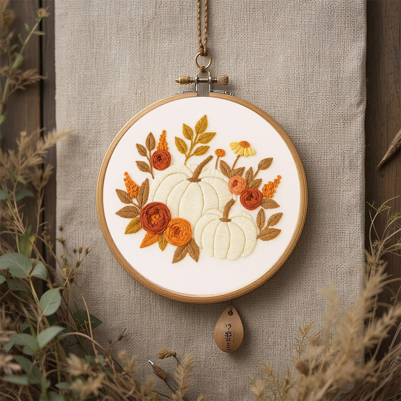 Rubbyoo Embroidery Kit - Botanical Pumpkin | Halloween Wall Hanging | Perfect Decor For Halloween - image 7