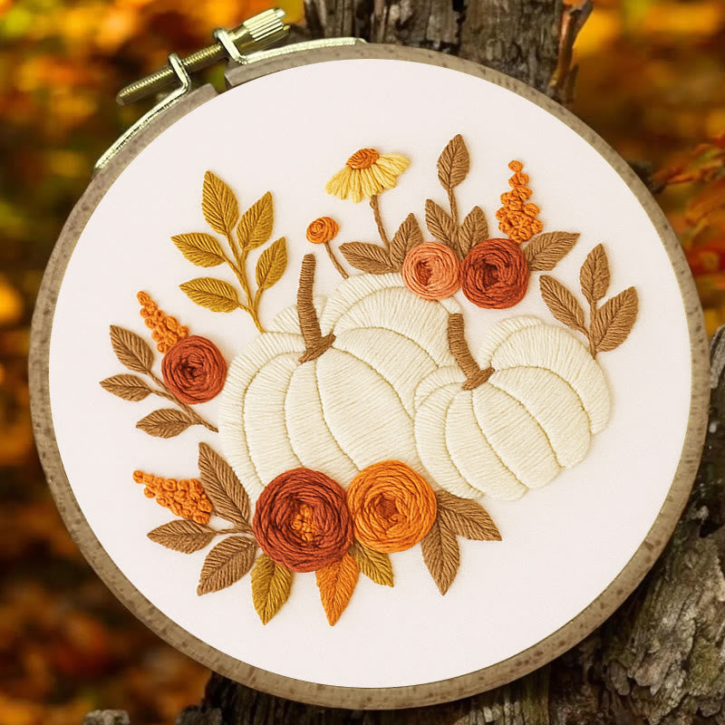 Rubbyoo Embroidery Kit - Botanical Pumpkin | Halloween Wall Hanging | Perfect Decor For Halloween - image 5