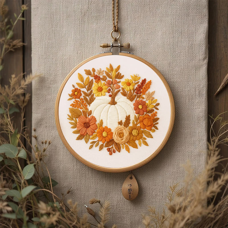 Rubbyoo Embroidery Kit - Autumn Pumpkin |  Perfect  Fall Craft | Halloween Decor Project - image 5