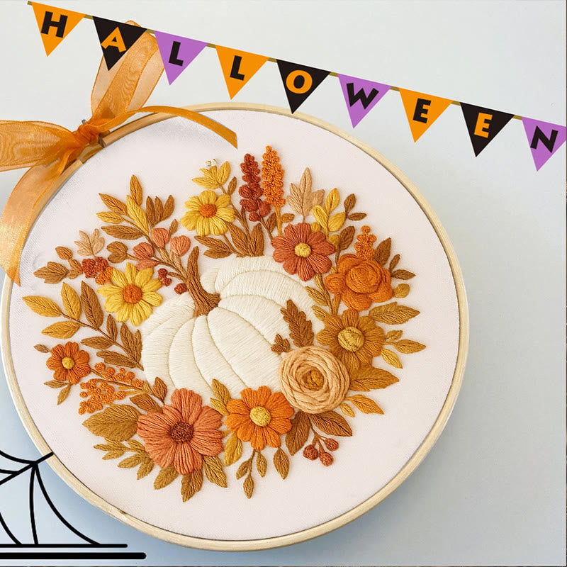 Rubbyoo Embroidery Kit - Autumn Pumpkin |  Perfect  Fall Craft | Halloween Decor Project - image 3
