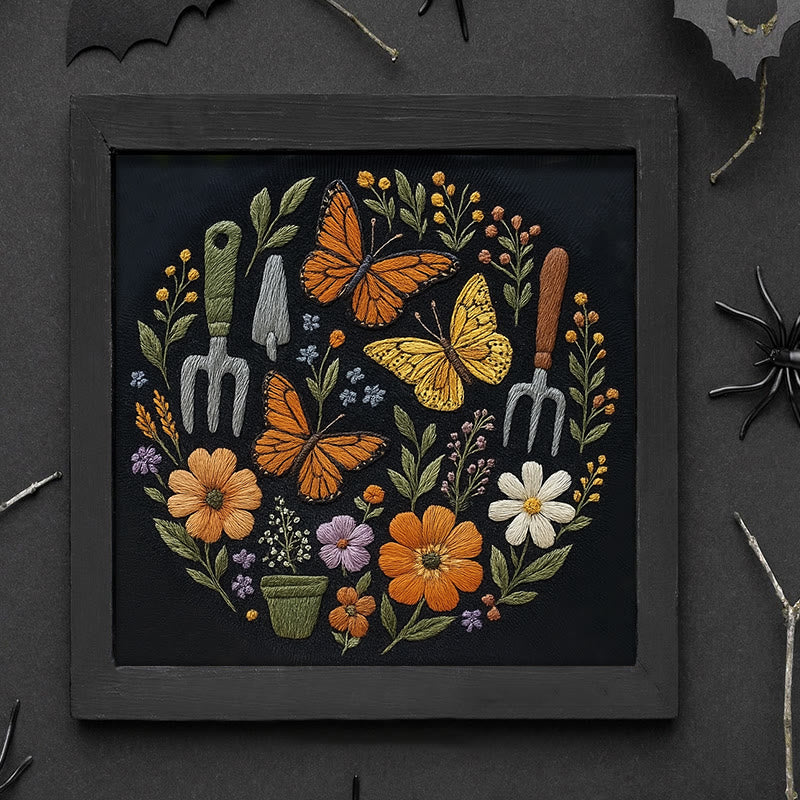 Rubbyoo Embroidery Kit - Beautiful Butterfly | Diy Craft Gift | Beginner Floral Needlepoint Kit - image 9