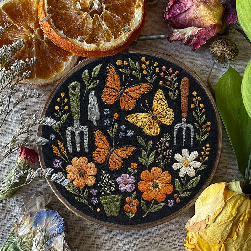 Rubbyoo Embroidery Kit - Beautiful Butterfly | Diy Craft Gift | Beginner Floral Needlepoint Kit - image 8