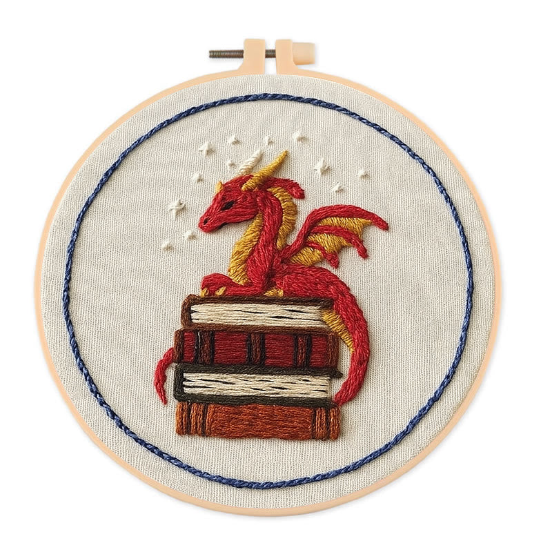 Rubbyoo Embroidery Kit - Sleeping Dragon | Unique Home Decor | Diy Handmade Craft  - 20*20cm - image 0