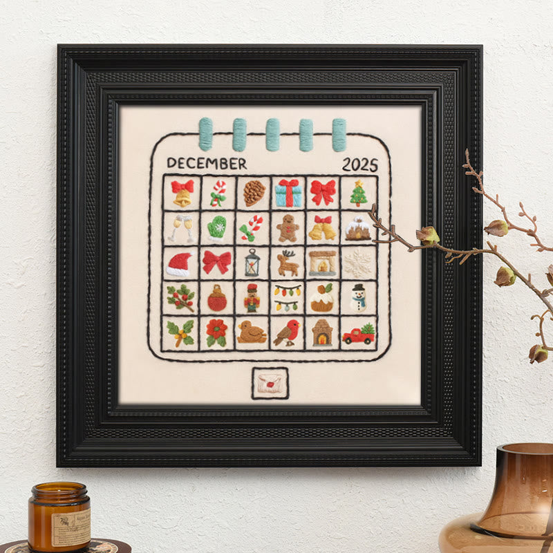 Rubbyoo Embroidery Kit - December Calendar | Christmas Home Decoration | Perfect Gifts For Crafters - Embroidery Kit Plus An Extra Frame - image 9