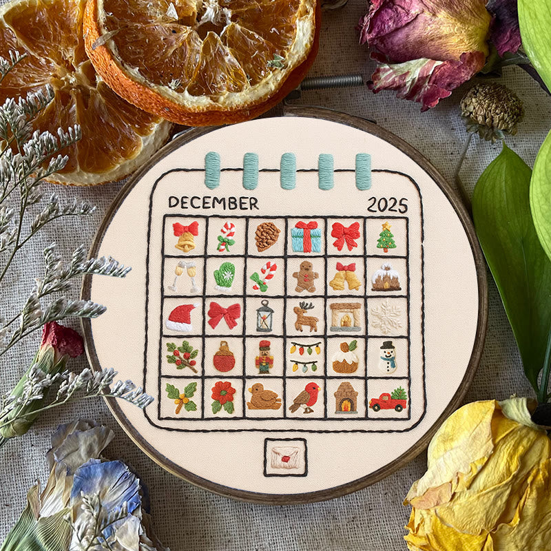 Rubbyoo Embroidery Kit - December Calendar | Christmas Home Decoration | Perfect Gifts For Crafters - image 1