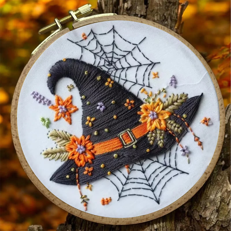 Rubbyoo Embroidery Kit - Spider Wizard Hat | Decorative Halloween Craft | Spooky Halloween Gifts - image 6