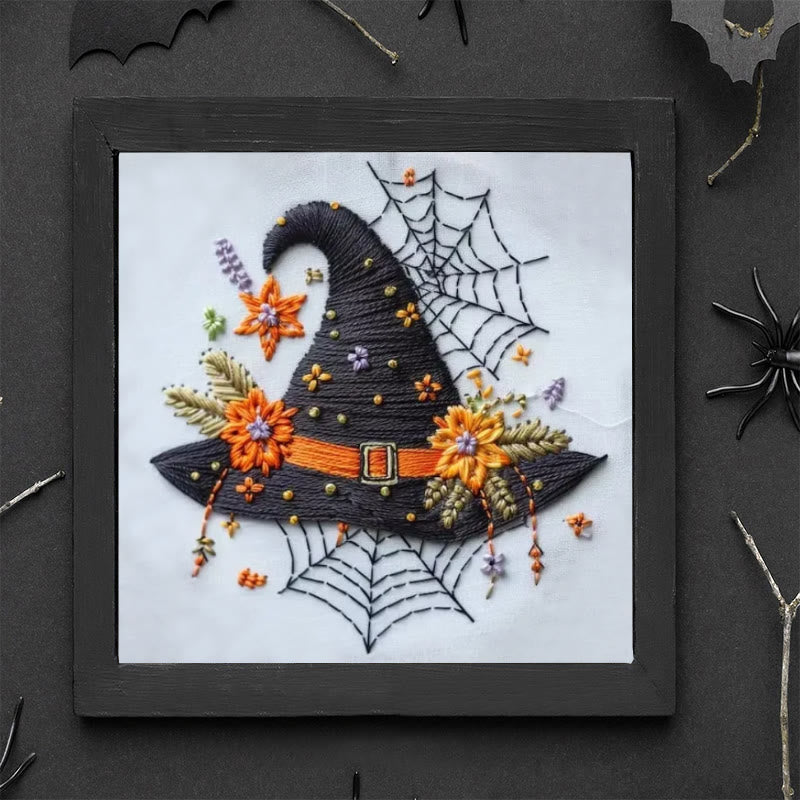Rubbyoo Embroidery Kit - Spider Wizard Hat | Decorative Halloween Craft | Spooky Halloween Gifts - image 8