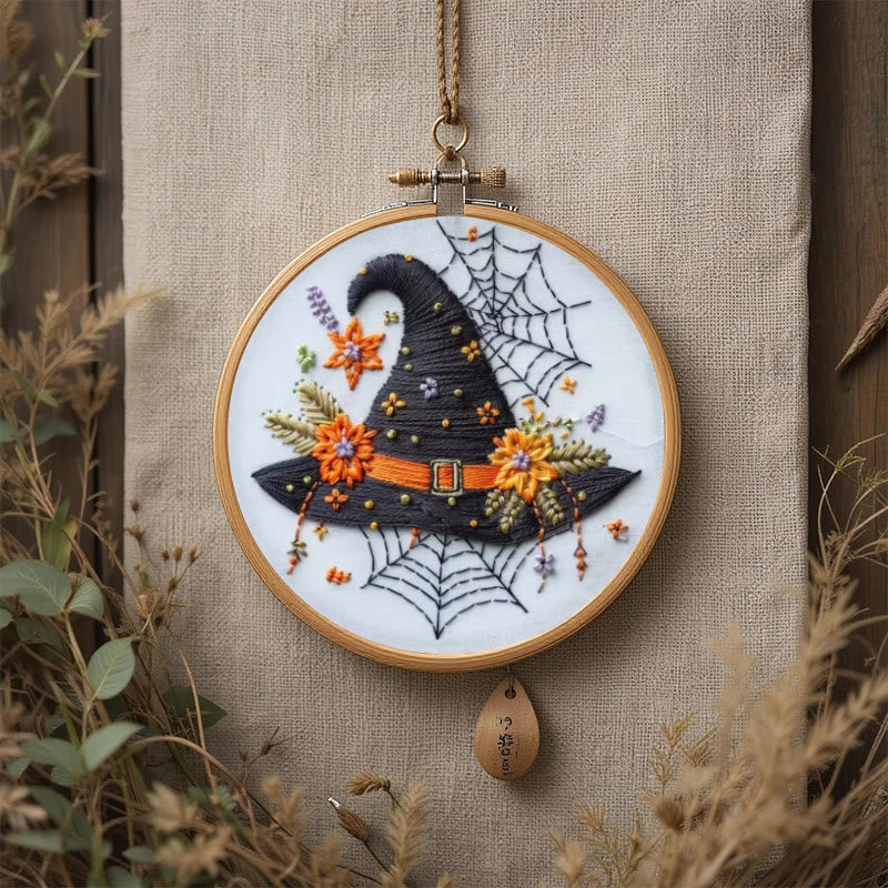 Rubbyoo Embroidery Kit - Spider Wizard Hat | Decorative Halloween Craft | Spooky Halloween Gifts - image 7