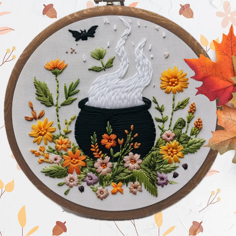 Rubbyoo Embroidery Kit - Magical Cauldron | Personalized Halloween Ornament | Beginner Halloween Handicraft - image 3