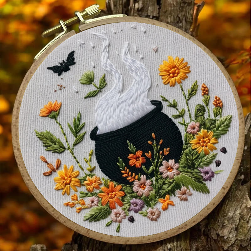 Rubbyoo Embroidery Kit - Magical Cauldron | Personalized Halloween Ornament | Beginner Halloween Handicraft - image 2