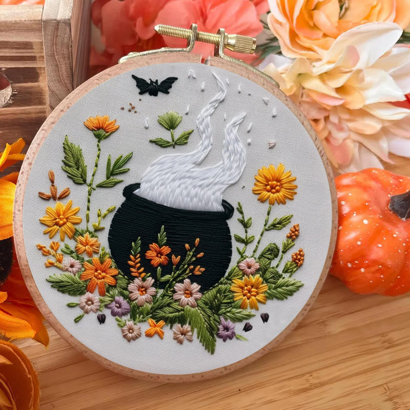 Rubbyoo Embroidery Kit - Magical Cauldron | Personalized Halloween Ornament | Beginner Halloween Handicraft - image 5