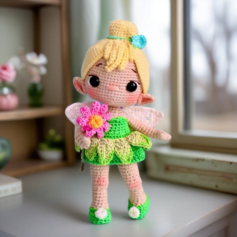 Diy Handmade Flower Fairy Crochet Kit - Adorable Plush Doll | Perfect Handmade Gifts For Child  - Diy Handmade Flower Fairy Crochet Kit - image 0