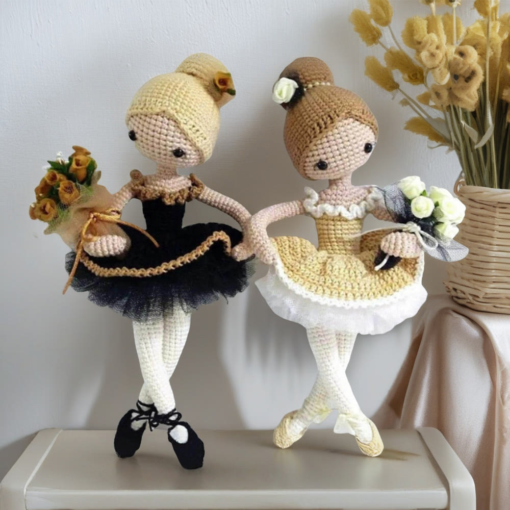 Diy Handmade Dancing Girls Crochet Kit - Crocheted Plush Doll Collection | Perfect Gift For Dancing Lovers - image 0