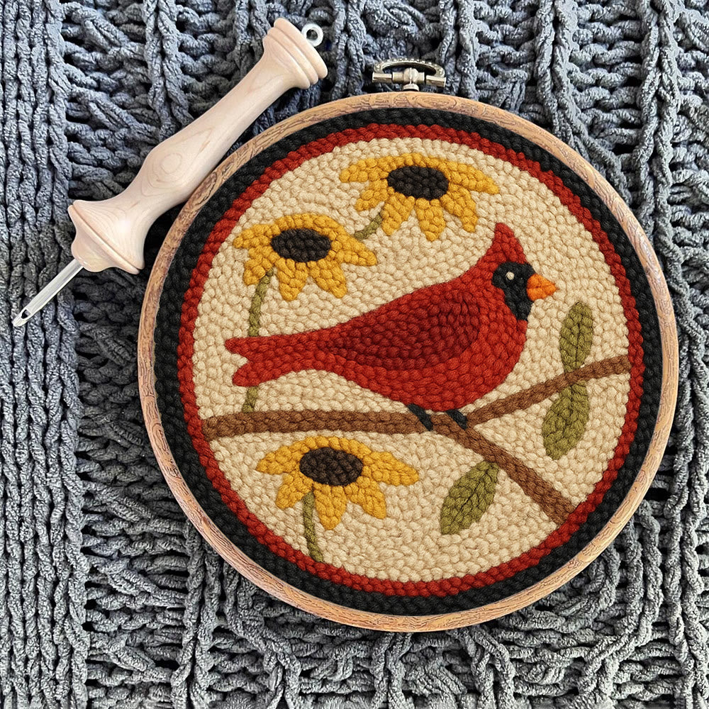 Floral Cardinal Punch Needle Kit - Nice Gifts For Bird Lovers |  Perfect For Christmas Decor - image 8