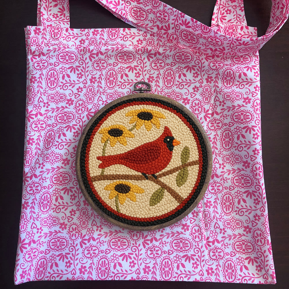 Floral Cardinal Punch Needle Kit - Nice Gifts For Bird Lovers |  Perfect For Christmas Decor - image 10