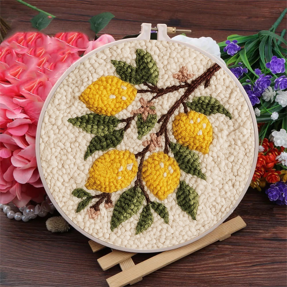 Lemon Tree Punch Needle Kit - Handmade Fruit Craft | Perfect Gift For Craft Lovers - image 3