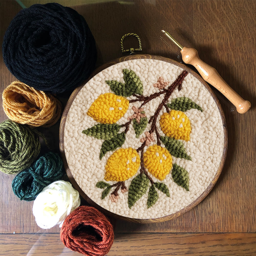 Lemon Tree Punch Needle Kit - Handmade Fruit Craft | Perfect Gift For Craft Lovers - image 7