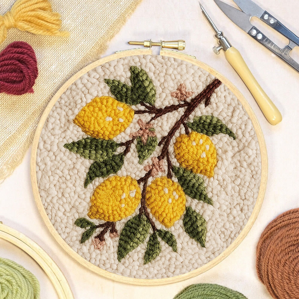 Lemon Tree Punch Needle Kit - Handmade Fruit Craft | Perfect Gift For Craft Lovers - image 8
