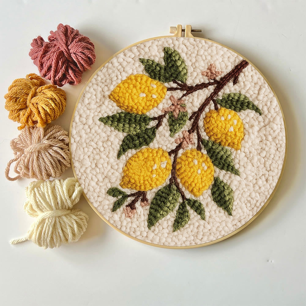 Lemon Tree Punch Needle Kit - Handmade Fruit Craft | Perfect Gift For Craft Lovers - image 2