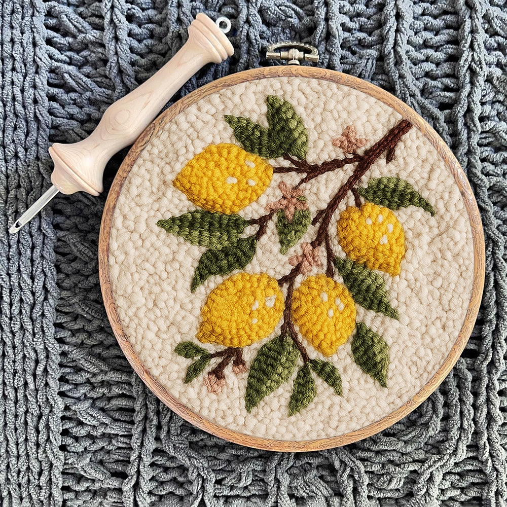 Lemon Tree Punch Needle Kit - Handmade Fruit Craft | Perfect Gift For Craft Lovers - image 9
