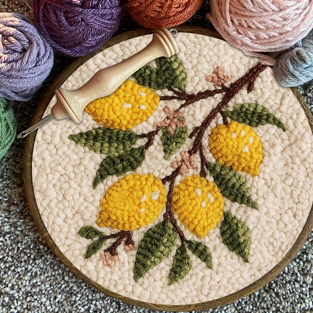 Lemon Tree Punch Needle Kit - Handmade Fruit Craft | Perfect Gift For Craft Lovers - image 5