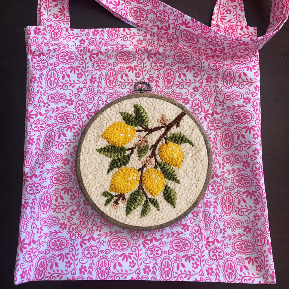 Lemon Tree Punch Needle Kit - Handmade Fruit Craft | Perfect Gift For Craft Lovers - image 10